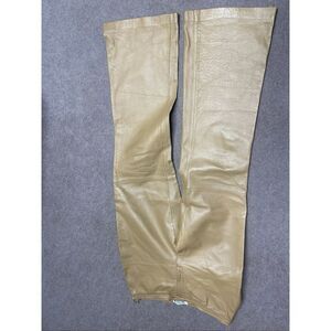 Real leather pants waist is 16